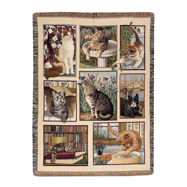 A Kitty in Every Corner Tapestry Throw - inthegardenandmore.com