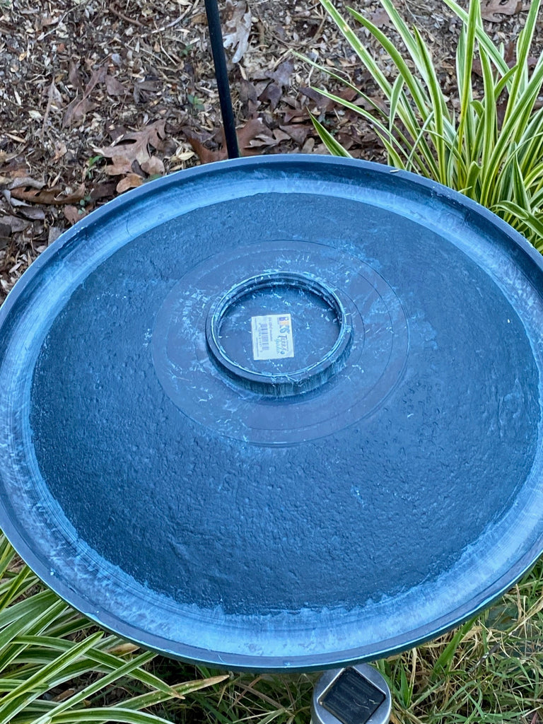 Antique Brown Fiber Clay Replacement Birdbath Top - inthegardenandmore.com