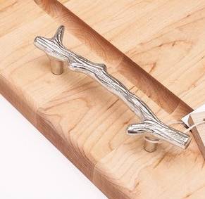 Appetizer Cutting and Carving Board with Decorative Branch Handles 