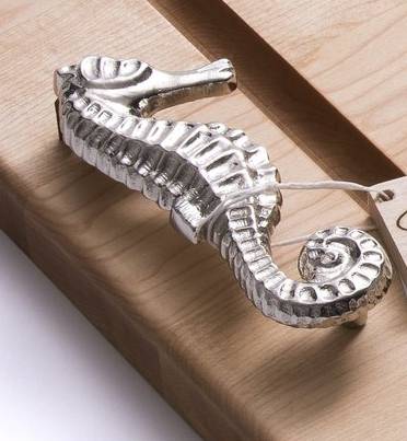 Appetizer Cutting and Carving Board with Decorative  Seahorse Handles 