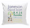 Baby Girl Birth Announcement Personalized Throw Pillow - inthegardenandmore.com