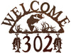 Bass Fish Handcrafted Metal Welcome Address Sign - inthegardenandmore.com