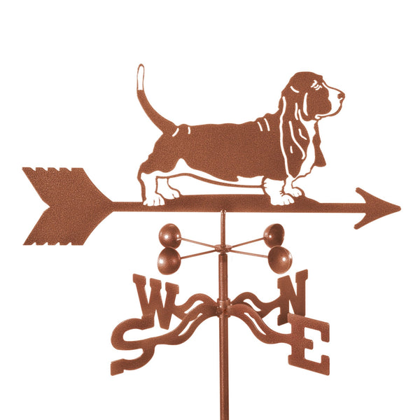 Basset Hound Dog Rain Gauge Garden Stake Weathervane - inthegardenandmore.com