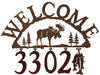 Bear Handcrafted Metal Welcome Address Sign - inthegardenandmore.com