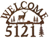 Bear Handcrafted Metal Welcome Address Sign - inthegardenandmore.com