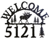 Bear Handcrafted Metal Welcome Address Sign - inthegardenandmore.com