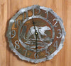 Bear Handcrafted Rustic Metal Wall Clock - 12" - inthegardenandmore.com