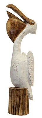 Big Sur Hand Carved Pelican Sculpture - inthegardenandmore.com