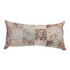 Black and White Cloudy Cowhide Patchwork Lumbar Pillow (24”x12”) - inthegardenandmore.com