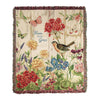 Bloom With Grace Flowers and Birds Tapestry Throw - inthegardenandmore.com