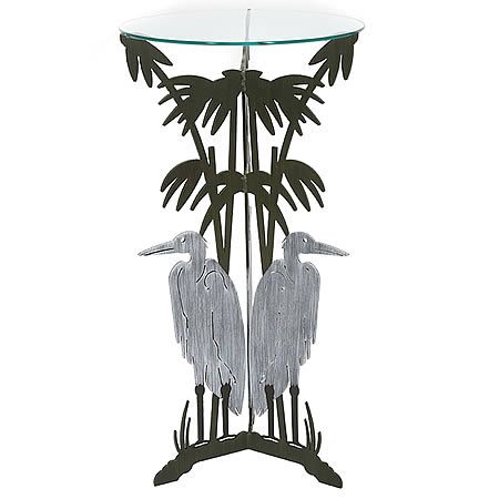 Blue Heron Birdbath Metal Art Sculpture - inthegardenandmore.com