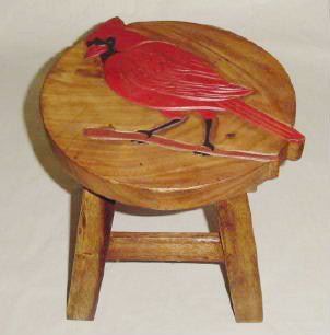 Bluebird Handcrafted Wood Stool Footstool - inthegardenandmore.com