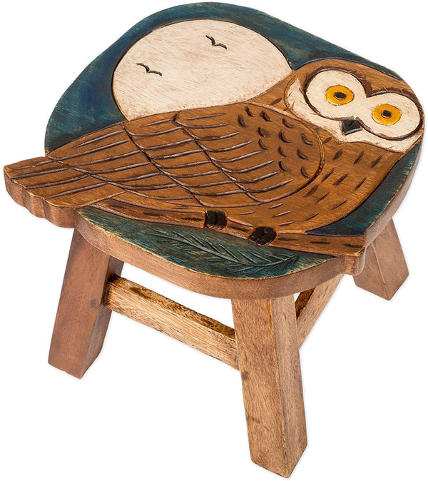 Bluebird Handcrafted Wood Stool Footstool - inthegardenandmore.com