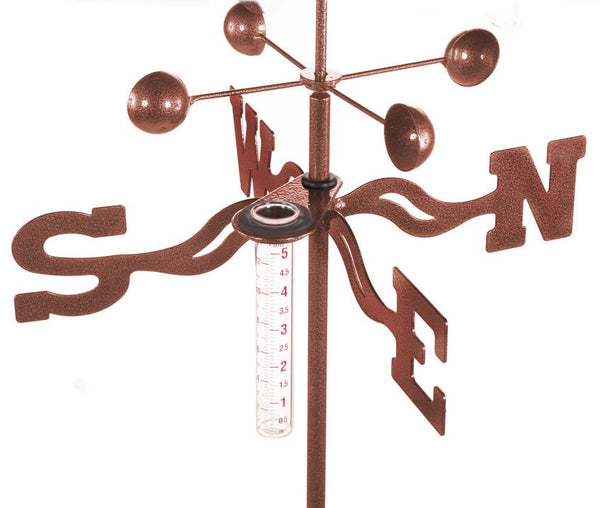 Buck and Doe Standing Deer Rain Gauge Garden Stake Weathervane - inthegardenandmore.com