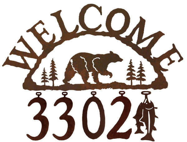 Buffalo Handcrafted Metal Welcome Address Sign - inthegardenandmore.com