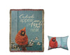 Cardinals Appear When Angels Are Near Reversible Indoor Outdoor Throw Pillow (18”x13”) - inthegardenandmore.com