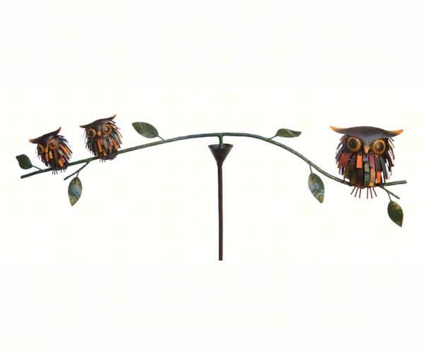 Cat and Fish Metal Kinetic Balance Garden Stake / Mobile - inthegardenandmore.com