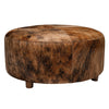 Champagne Mid Century Cowhide Ottoman - inthegardenandmore.com