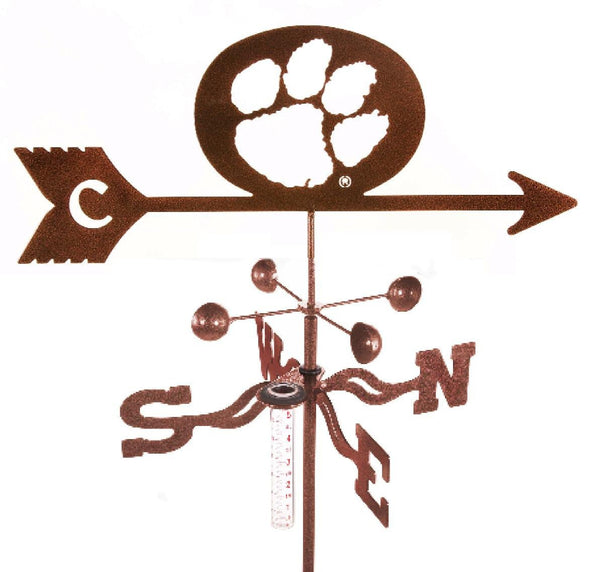 Clemson University Tigers Collegiate Rain Gauge Garden Stake Weathervane - inthegardenandmore.com