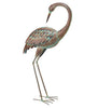 Coastal Crane Metal Garden Statuary - inthegardenandmore.com