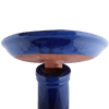 Cobalt Blue High Gloss Ceramic Birdbath Set - inthegardenandmore.com