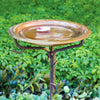 Copper Birdbath with Metal Tree Branch Stake - inthegardenandmore.com