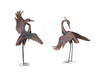 Copper Patina Dancing Heron Metal Yard Art Sculpture - inthegardenandmore.com