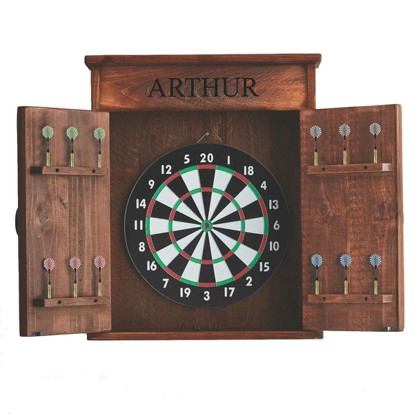 Country Rustic Barn Door Dart Board Wall Cabinet (customizable) - inthegardenandmore.com