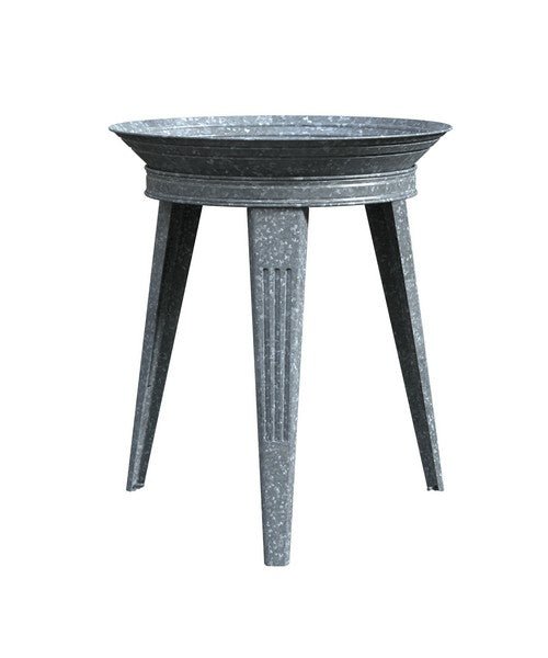 Country Rustic Vintage Galvanized Metal Birdbath Bird Feeder - inthegardenandmore.com