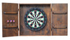 Country Rustic Wood and Iron Handcrafted Dart Board Wall Cabinet - inthegardenandmore.com