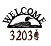 Crow Handcrafted Metal Welcome Address Sign - inthegardenandmore.com