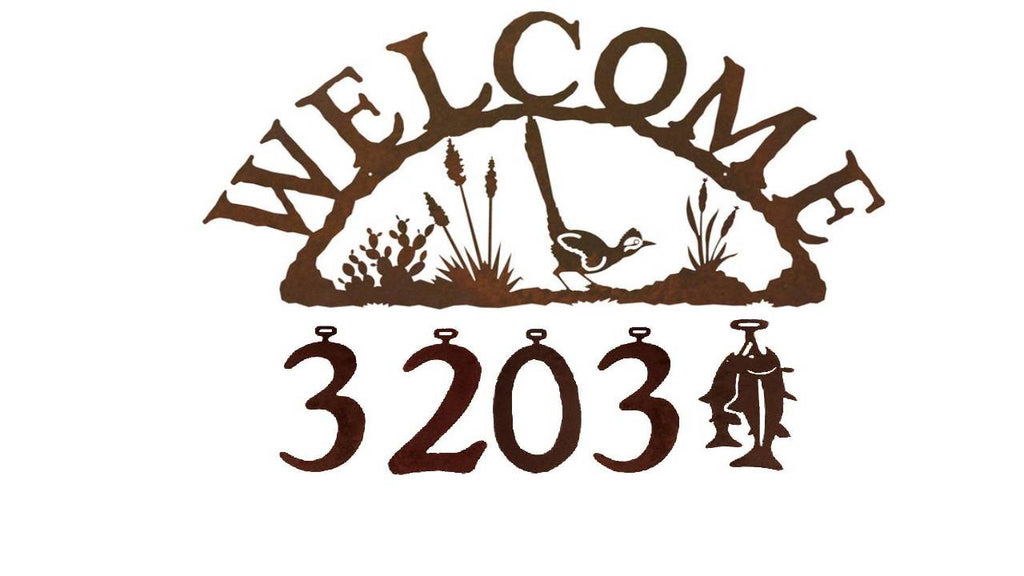 Crow Handcrafted Metal Welcome Address Sign - inthegardenandmore.com