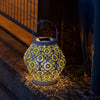 Daisy Punched Metal Solar Lantern - inthegardenandmore.com