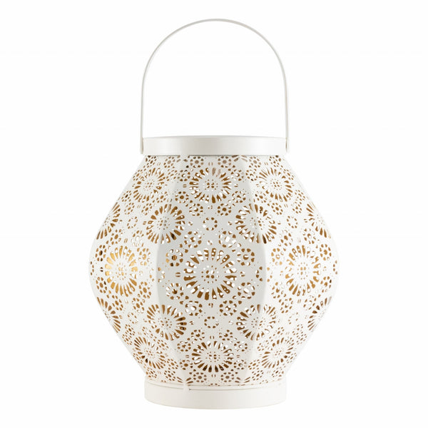 Daisy Punched Metal Solar Lantern - inthegardenandmore.com