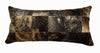 Dark Brindle Cowhide Patchwork Lumbar Pillow (24”x12”) - inthegardenandmore.com