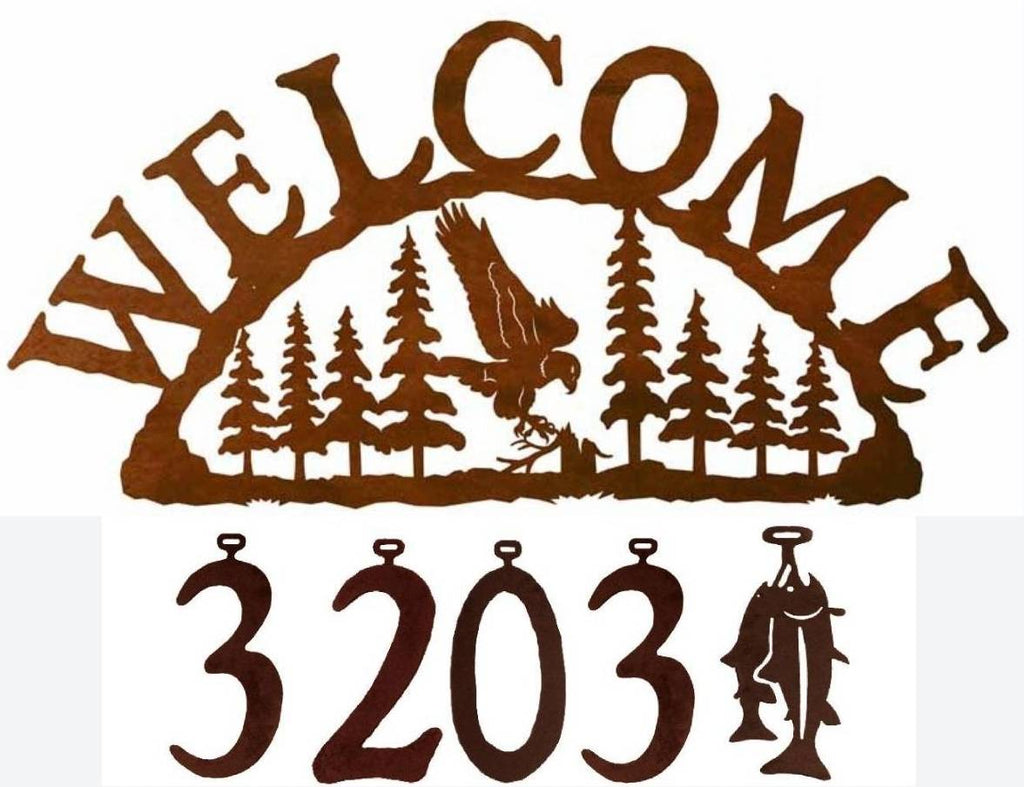 Ducks Handcrafted Metal Welcome Address Sign - inthegardenandmore.com