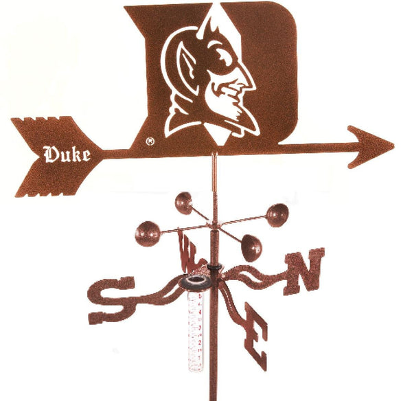 Duke University Blue Devils Collegiate Rain Gauge Garden Stake Weathervane - inthegardenandmore.com