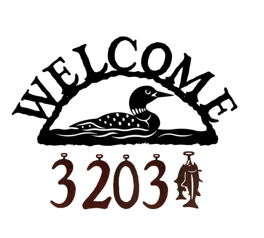 Eagle Handcrafted Metal Welcome Address Sign - inthegardenandmore.com