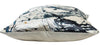 Embellished Ivory Velvet and Blue Printed Ink Spots Embroidered Throw Pillows - inthegardenandmore.com