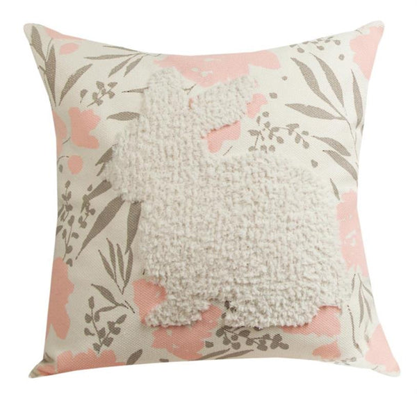 Embossed and Tufted Bunny Indoor Throw Pillow - 17" - inthegardenandmore.com