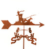 Fisherman and His Dog Rain Gauge Garden Stake Weathervane - inthegardenandmore.com