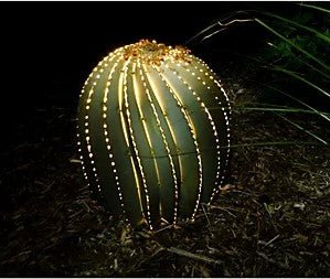 Fishhook Barrel Cactus Metal Yard Art Sculpture - inthegardenandmore.com