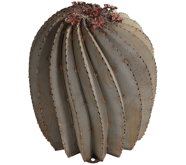 Fishhook Barrel Cactus Metal Yard Art Sculpture - inthegardenandmore.com