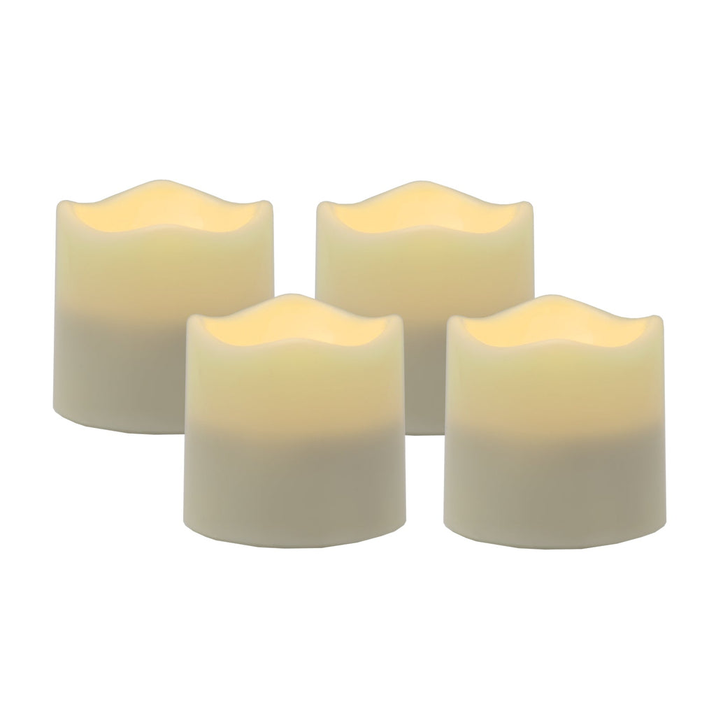 Flameless LED Tea Light Candles with Timer (Set of 4) - inthegardenandmore.com