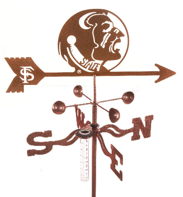 Florida State Seminoles Collegiate Rain Gauge Garden Stake Weathervane - inthegardenandmore.com