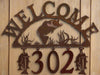 Fly Fisherman Handcrafted Metal Welcome Address Sign - inthegardenandmore.com