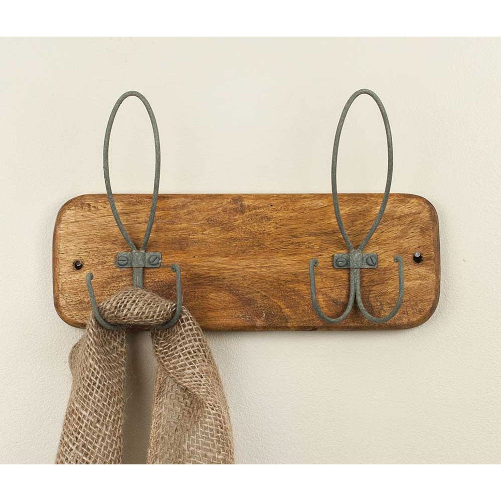 Forest and Forge Metal and Wood Wall Hooks - inthegardenandmore.com