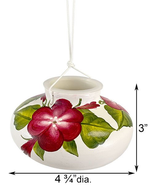 Garnet Posey Handcrafted Ceramic Hummingbird Feeder - inthegardenandmore.com