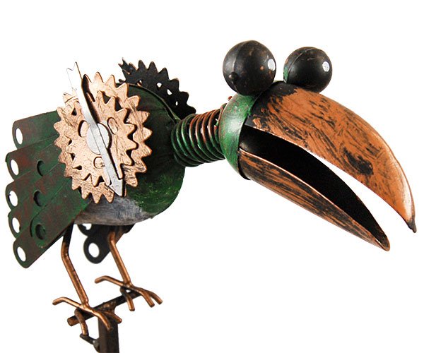 Geared Up Toucan Rocking Garden Stake Statuary - inthegardenandmore.com