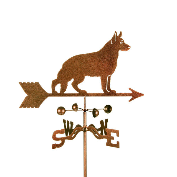 German Shepherd Dog Rain Gauge Garden Stake Weathervane - inthegardenandmore.com